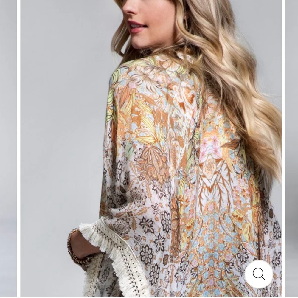 NWT Vici Floral Kimono Cover-Up - Picture 6 of 11